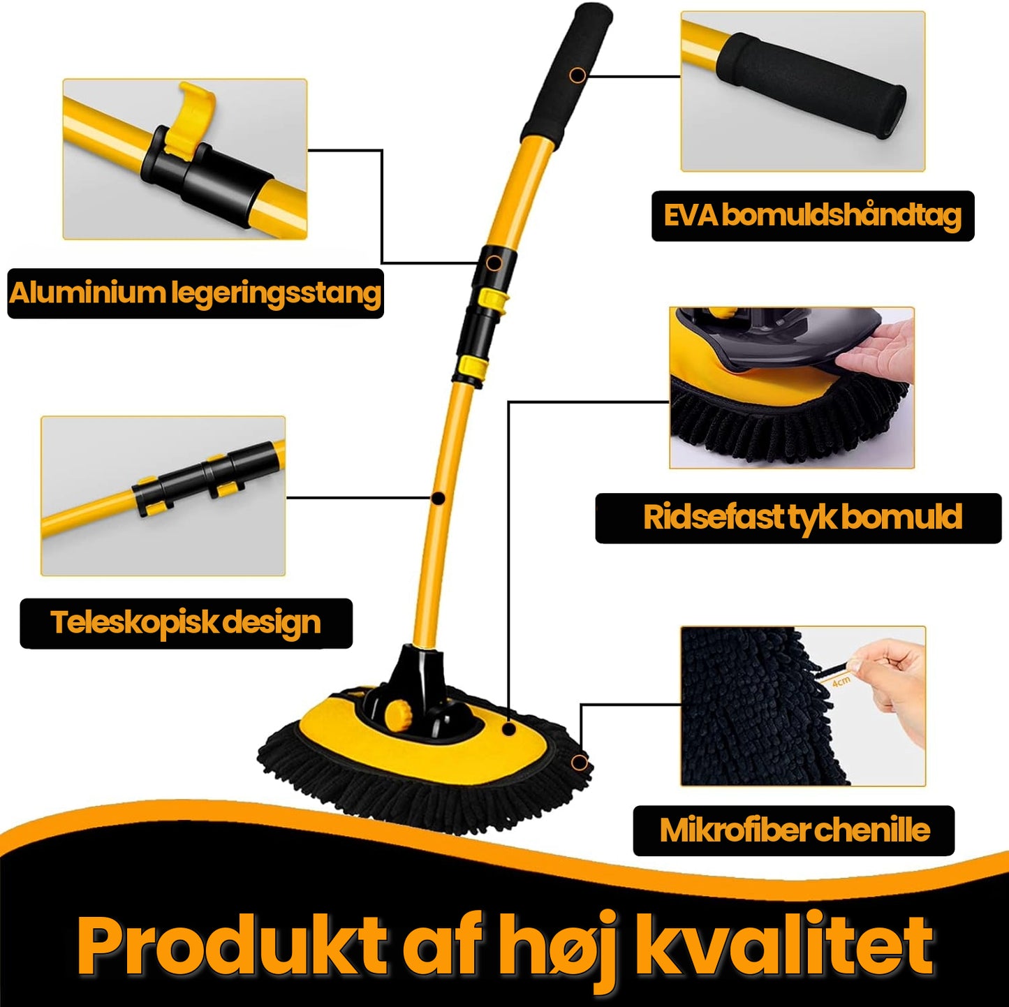 Udtrækkelig Bilvaskemoppe