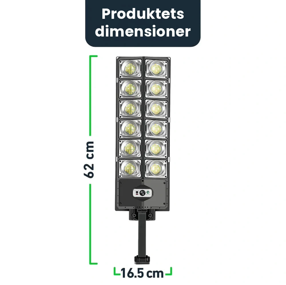 Kraftig solcelledrevet LED